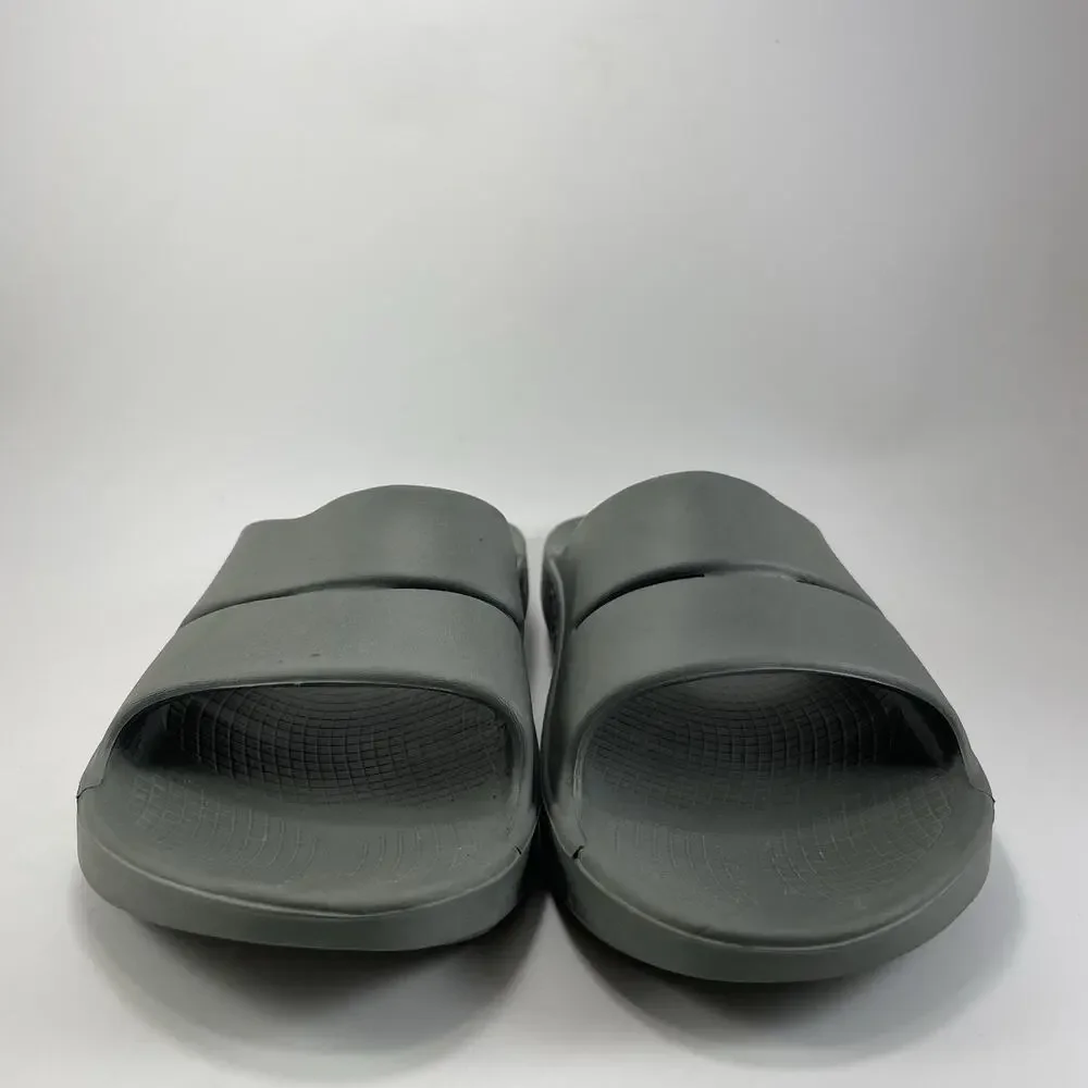 Oofos Ooahh Slide Sandals Mens Size 13 Green Comfort Recovery Relax Shoes